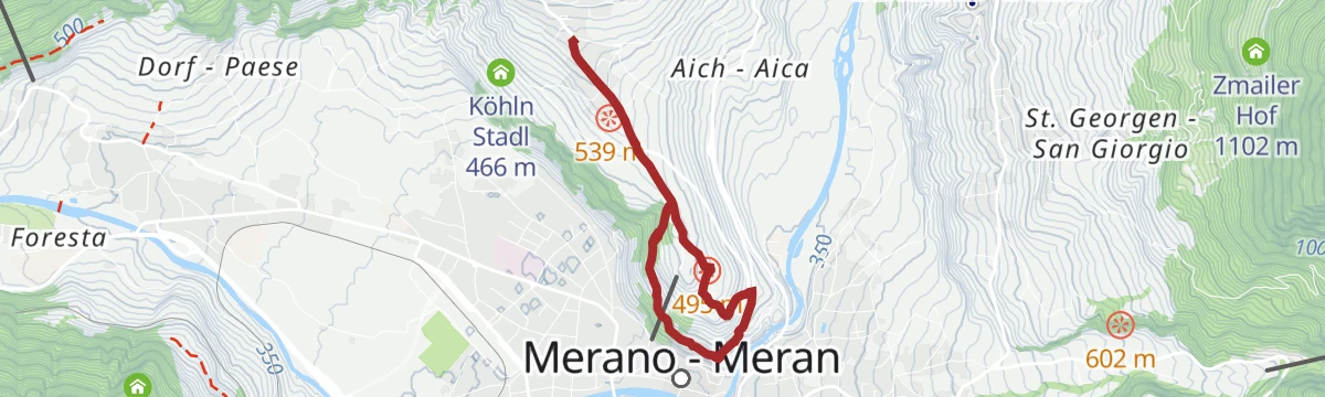 Route map: Escursione sul Sentiero Panoramico